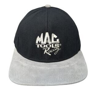 Mac Tools Racing Snapback Cap Black One Size Adjustable Embroidered Vintage